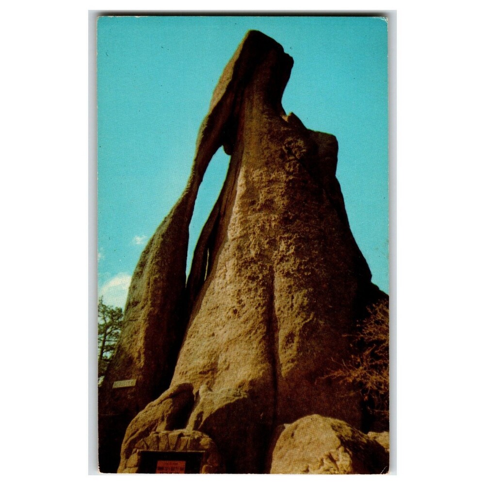 Needles Eye Rock Formation Black Hills South Dakota Postcard Curteichcolor